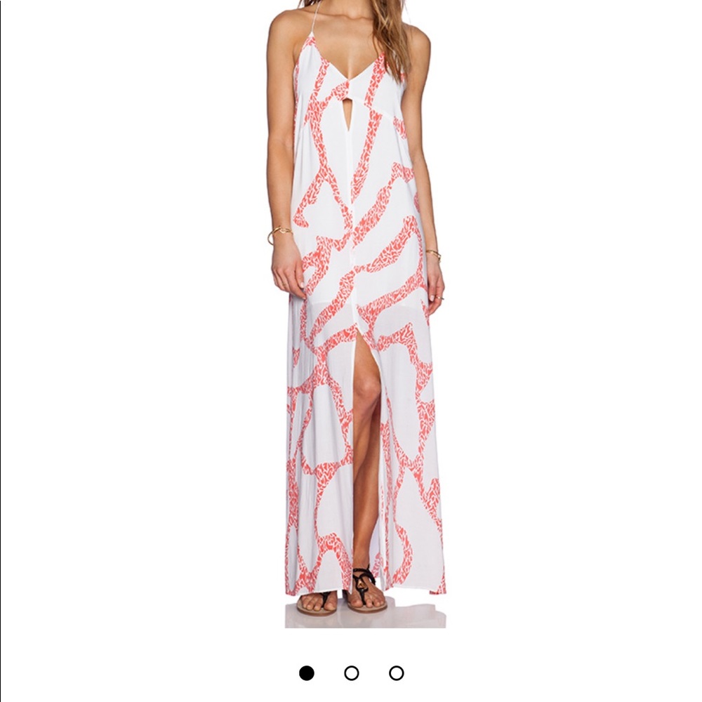 Vix Nora Maxi Dress in Coral